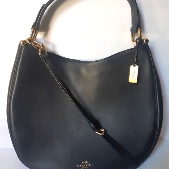 Coach blue/black Nomad hobo leather bag - Picture 8 of 16